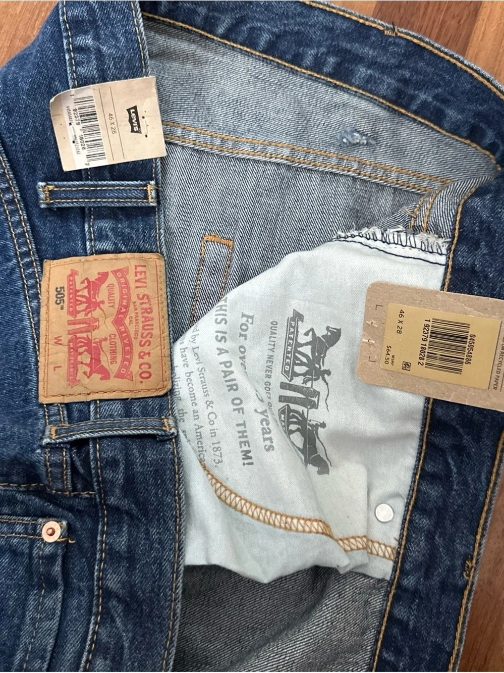 Levi's Men's Relaxed Fit Dark Blue Denim Jeans